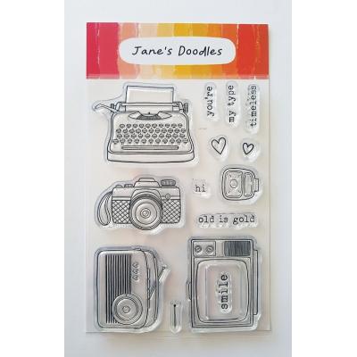Jane's Doodles Clear Stamps - Old Is Gold